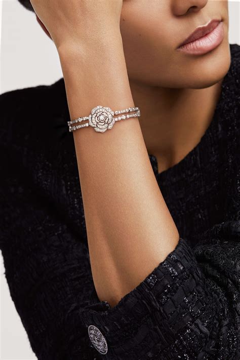 chanel beacelet|Chanel bracelet with diamonds.